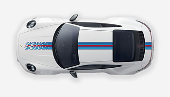 Závodní pruhy přes auto