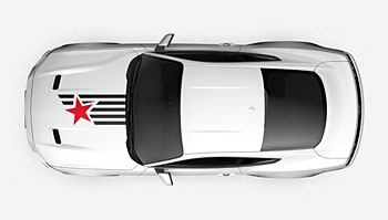 Polep na kapotu s hvězdou a pruhy