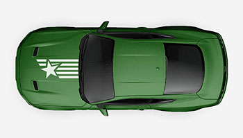 Polep na kapotu s hvězdou a pruhy