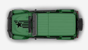 Polep na kapotu s hvězdou a pruhy