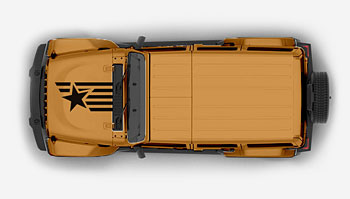 Polep na kapotu s hvězdou a pruhy