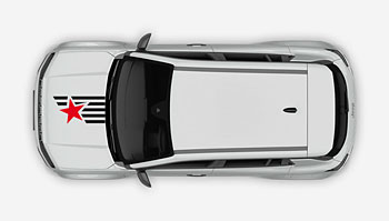 Polep na kapotu s hvězdou a pruhy