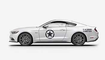 Polep na kapotu s hvězdou