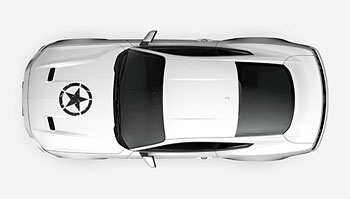 Polep na kapotu s hvězdou