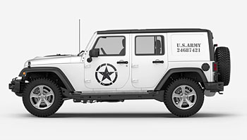 Polep na kapotu s hvězdou