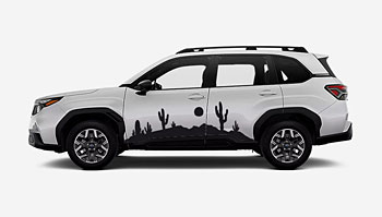 Polep na boky auta - silueta kaktusů