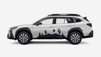 Polep na boky auta - silueta kaktusů