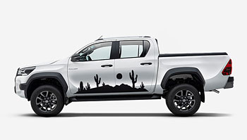 Polep na boky auta - silueta kaktusů