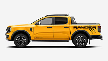 Nápis RANGER na boky auta