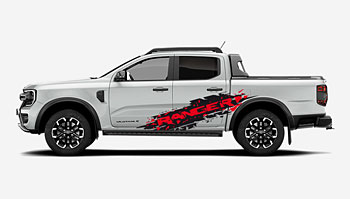 Podobné polepy - Rozcáknutý pruh s nápisem Ranger