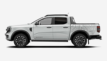 Vrstevnice na boky korby pickupu