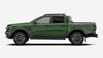 Vrstevnice na boky korby pickupu