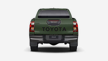 Polep s nápisem TOYOTA na zadní část