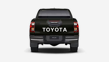 Polep s nápisem TOYOTA na zadní část