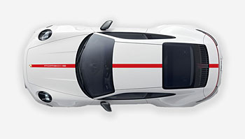 Polep na Porsche - pruh přes celé auto