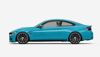 Černý pruh BMW M na bok auta