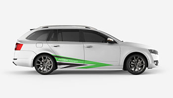 Polepy s motivem Škoda Motorsport
