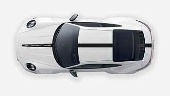 Středový sportovní polep - pruh na Porsche