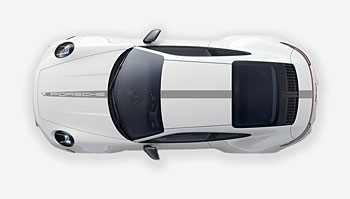 Středový sportovní polep - pruh na Porsche