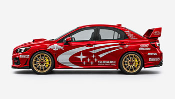 Závodní polepy na Subaru WRX STI
