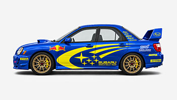 Závodní polepy na Subaru WRX STI